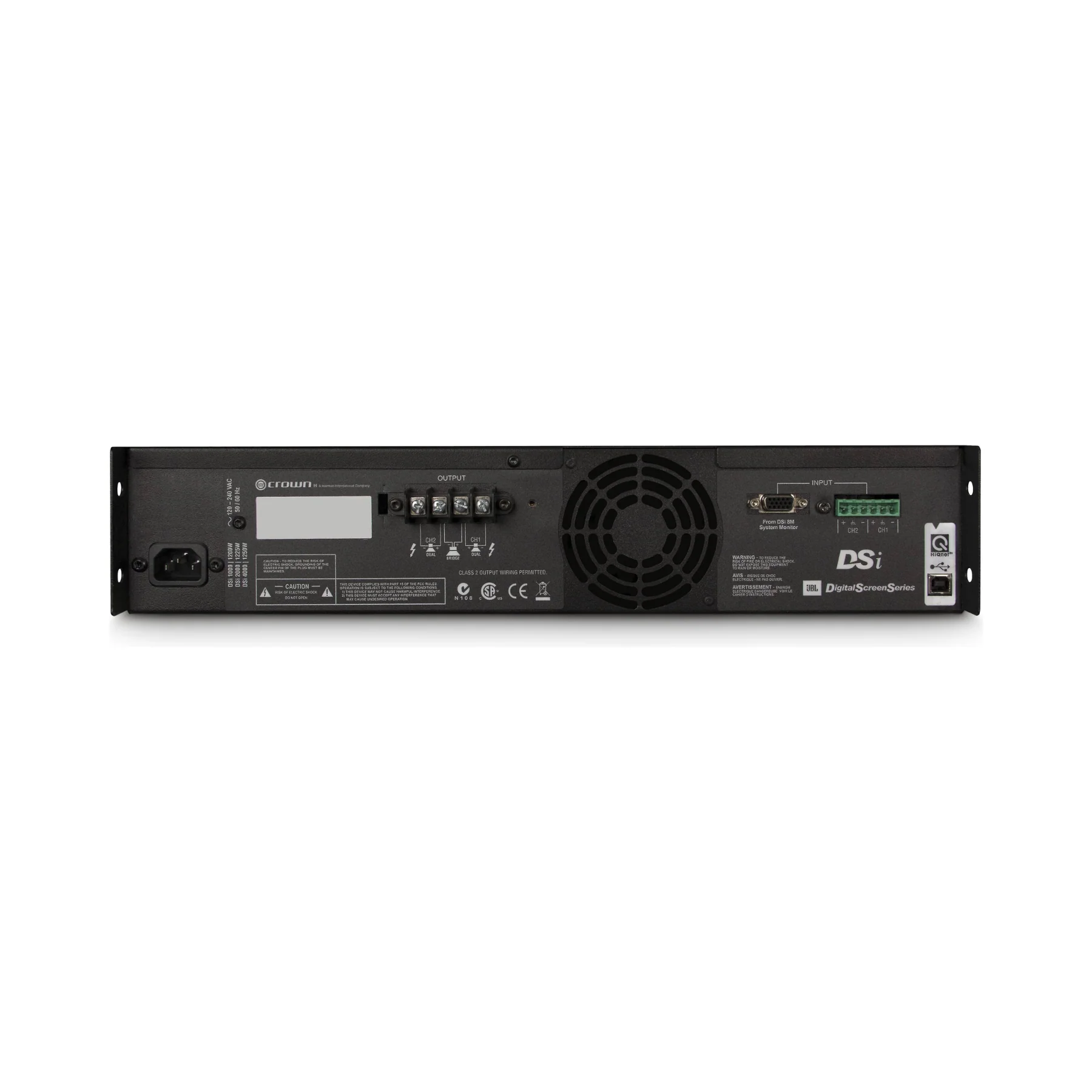 Crown DSi 1000 Two-channel, 475W @ 4Ω Power Amplifier - Clearance / Open Box - Image 3