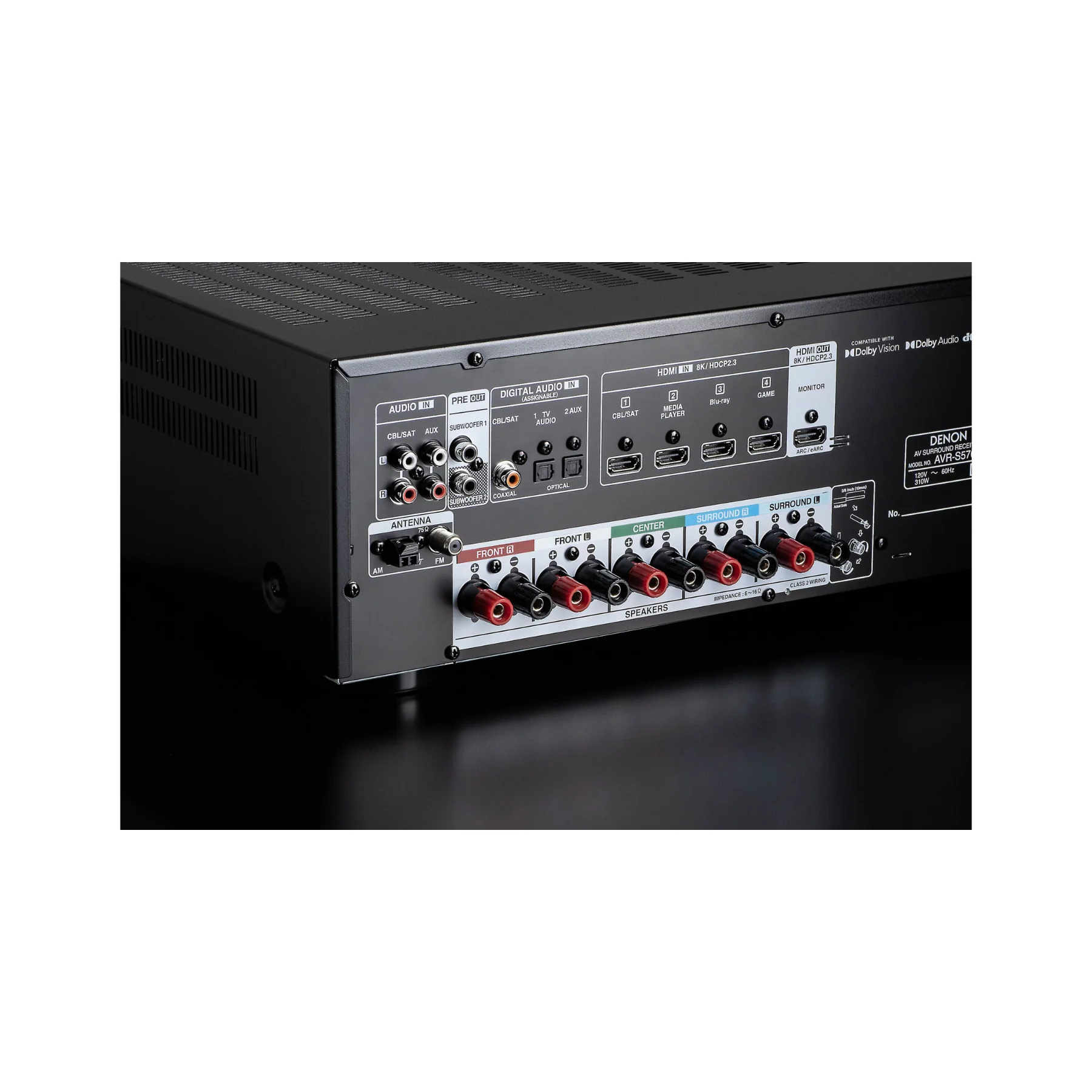 Denon AVR-S570BT 8K Video & Surround Sound 5.2 Ch. Receiver - Clearance/ Open Box - Image 3