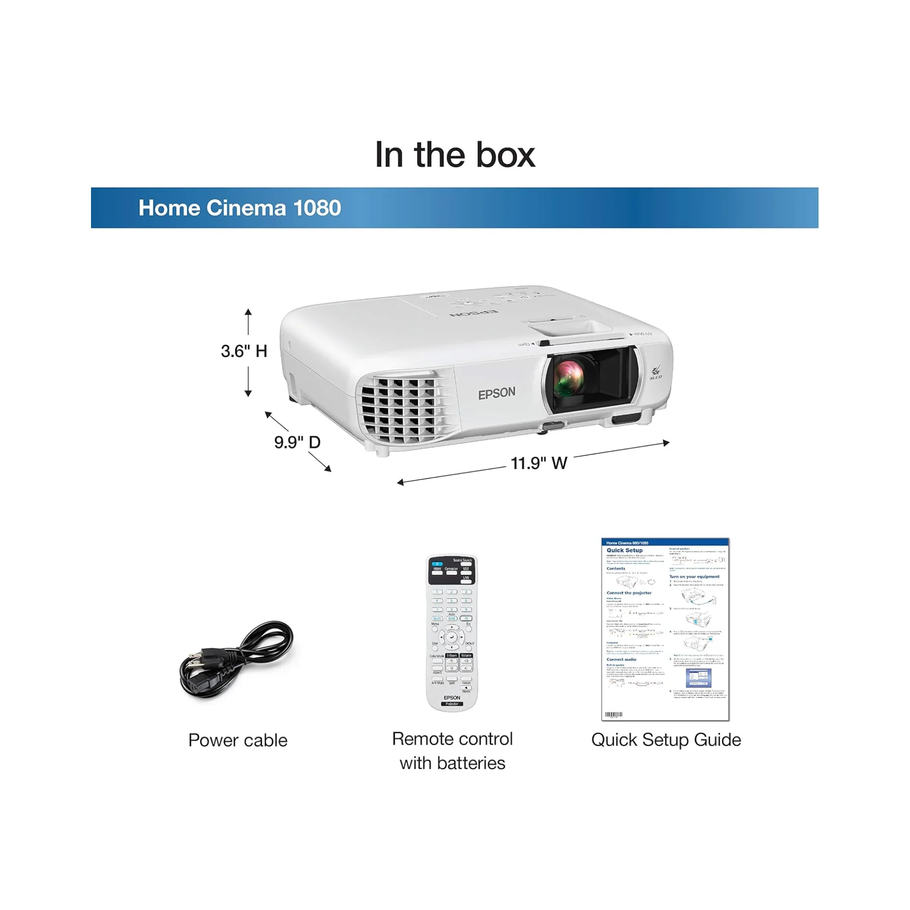 Epson Home Cinema 1080 - 3LCD 1080p Projector - Image 3