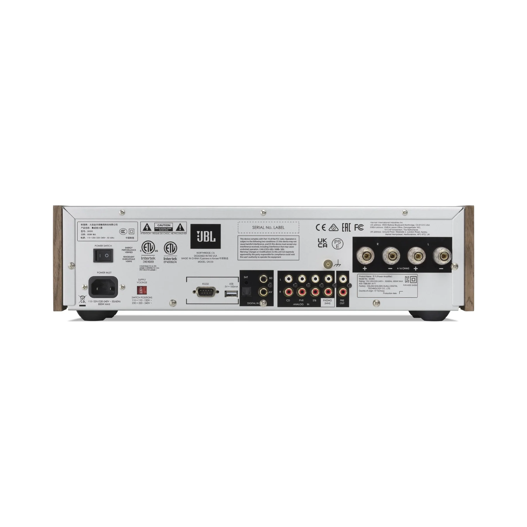 JBL SA550 Classic - Integrated Amplifier with Bluetooth - Clearance / Open Box - Image 4