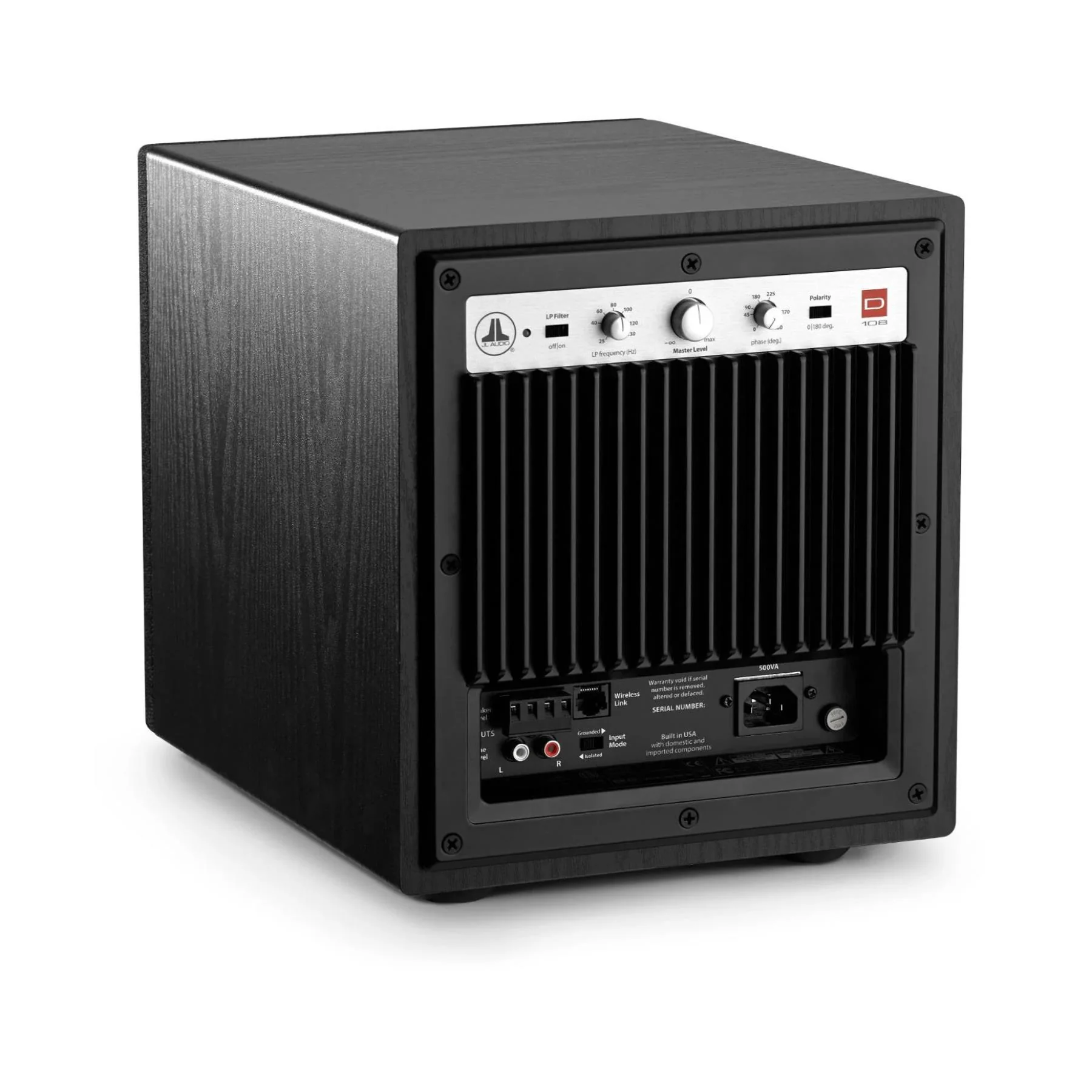 JL Audio Dominion d108-ASH 8-inch Powered Subwoofer - Black Ash - Image 2