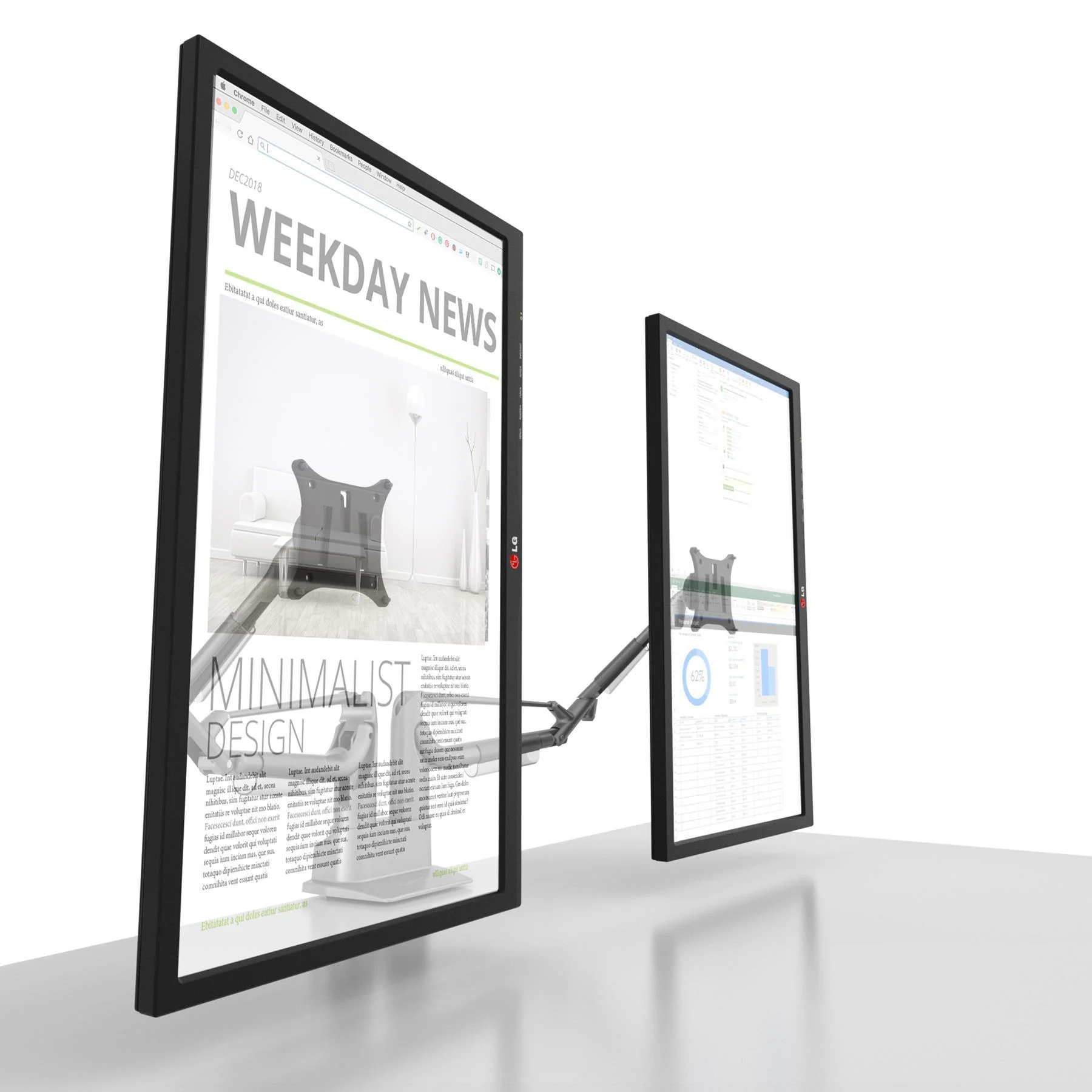 Kanto DMS2000 Dual Arm Desktop Monitor Mount - Image 6