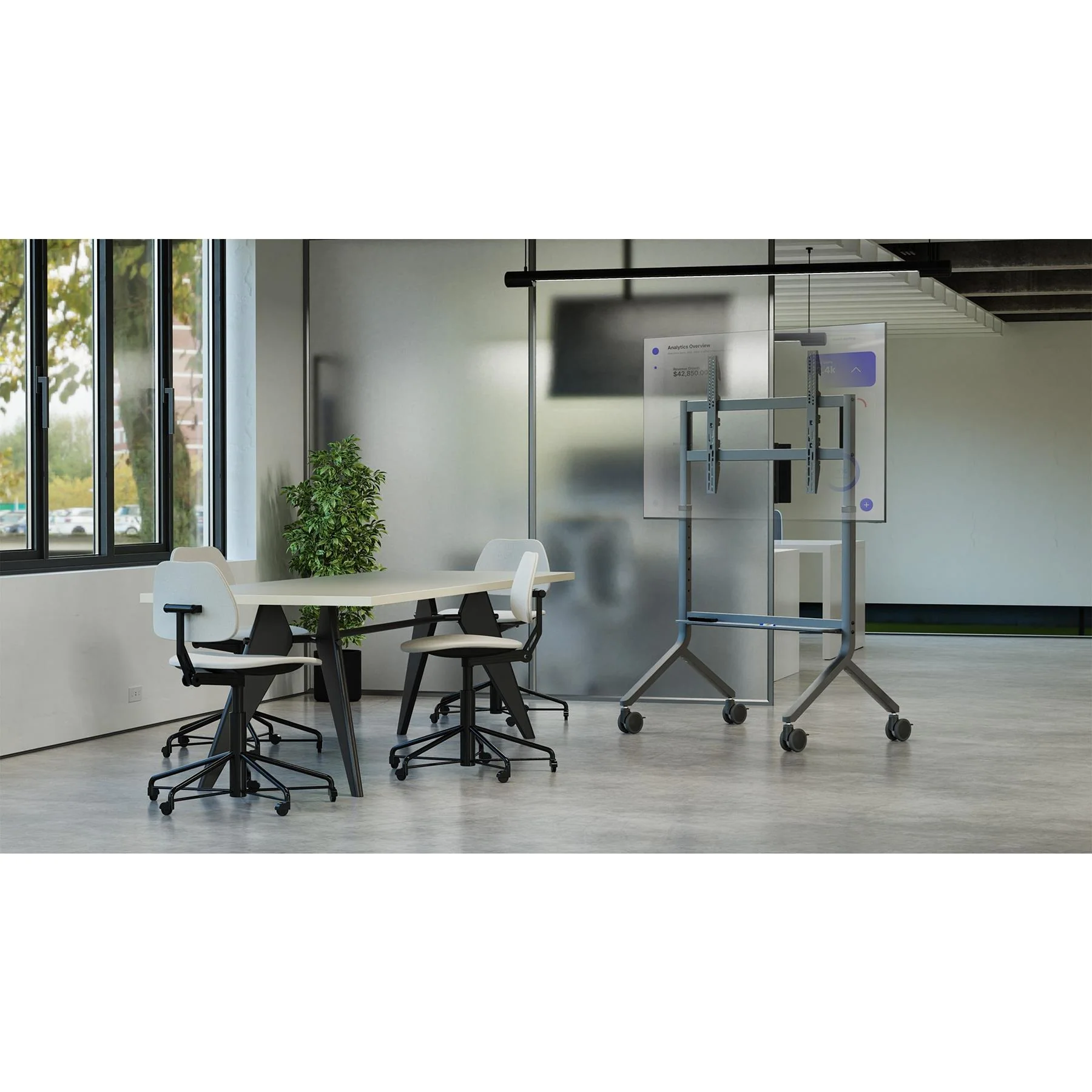 Kanto MTP90 Rolling Pedestal AV Cart - Image 3
