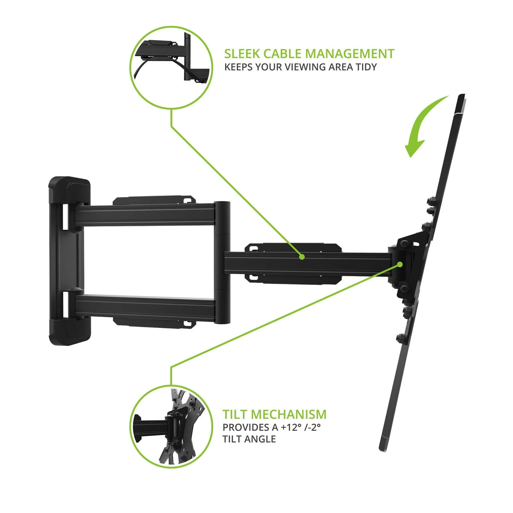 Kanto PS300 Single‑Stud Full Motion TV Mount - Image 8