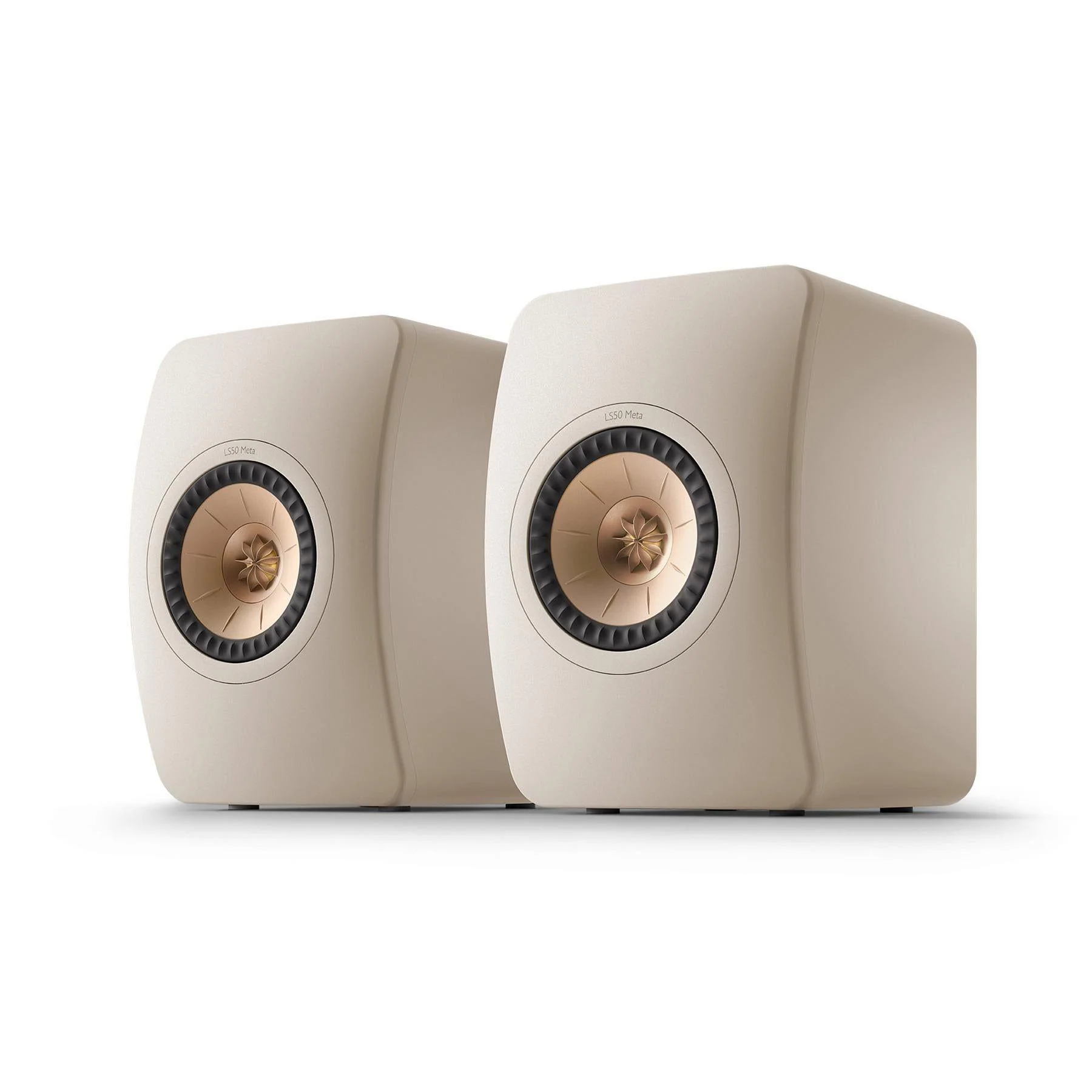 KEF LS50 Wireless II Bookshelf Speakers - Sandshell Pair - Clearance / Open Box