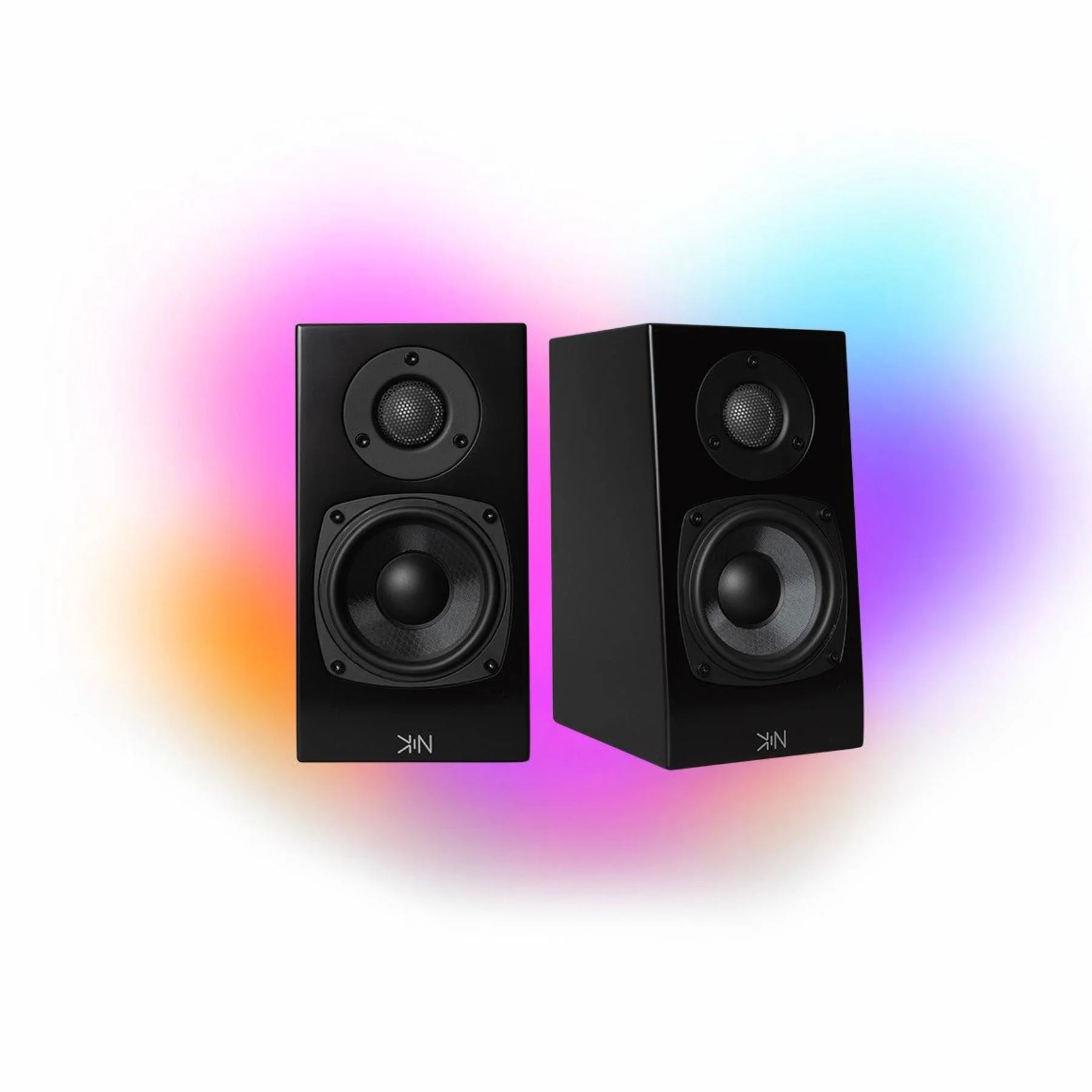 KIN by Totem One Bookshelf Speakers â Satin Black Pair