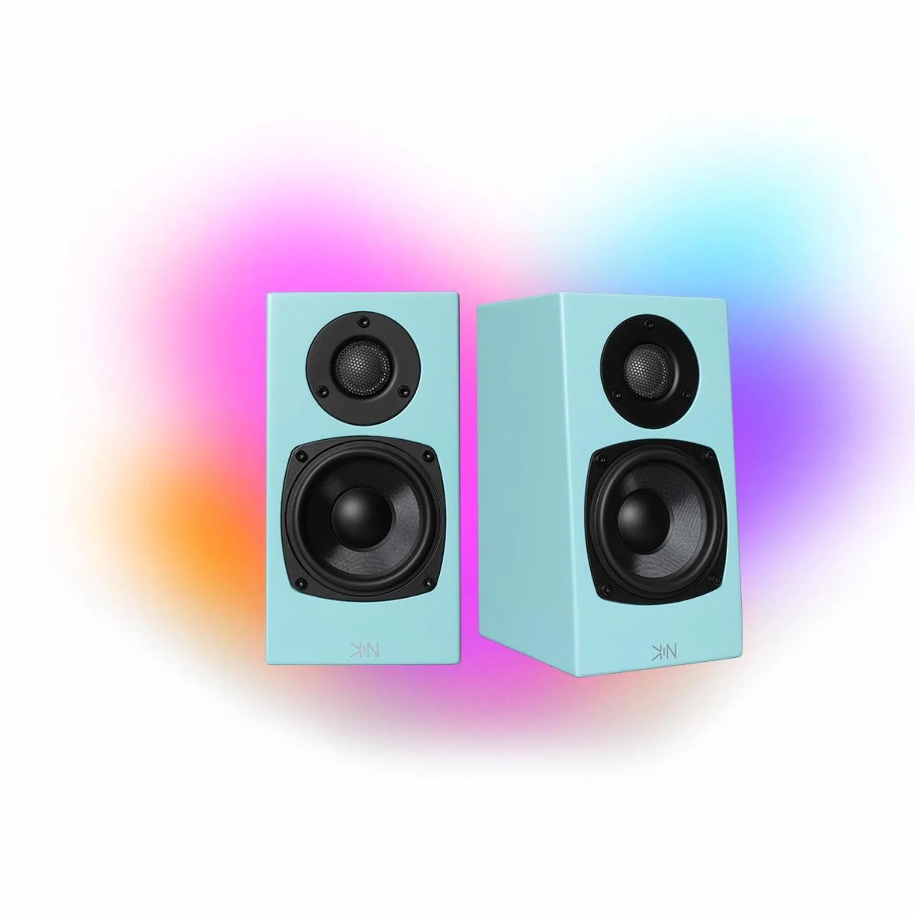 KIN by Totem One Bookshelf Speakers â Satin Blue Pair