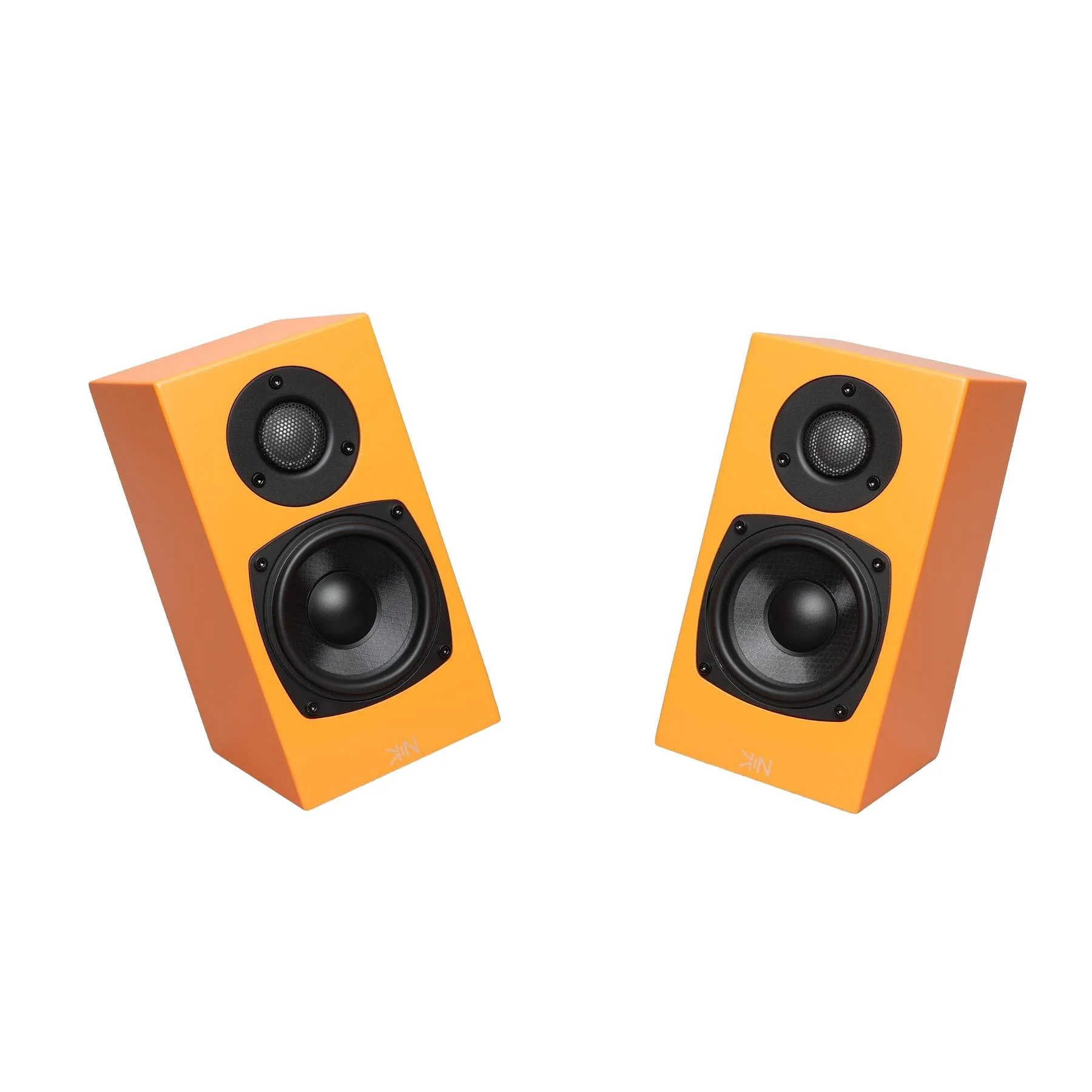KIN by Totem One Bookshelf Speakers â Satin Orange Pair - Image 3