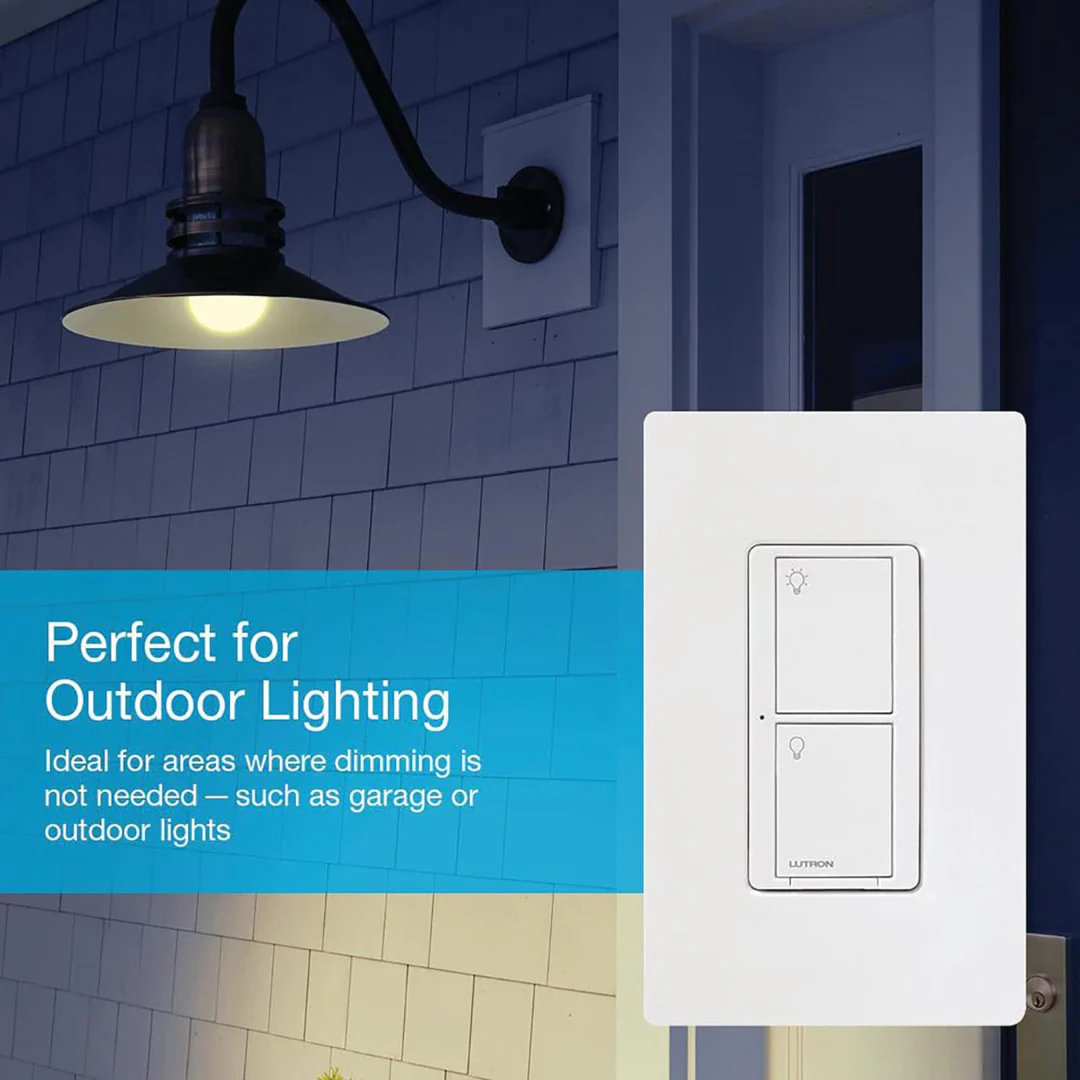 Lutron Caseta Smart Lighting Switch for All Bulb Types or Fans | Neutral Wire Required | PD-6ANS-WH | White - Image 10