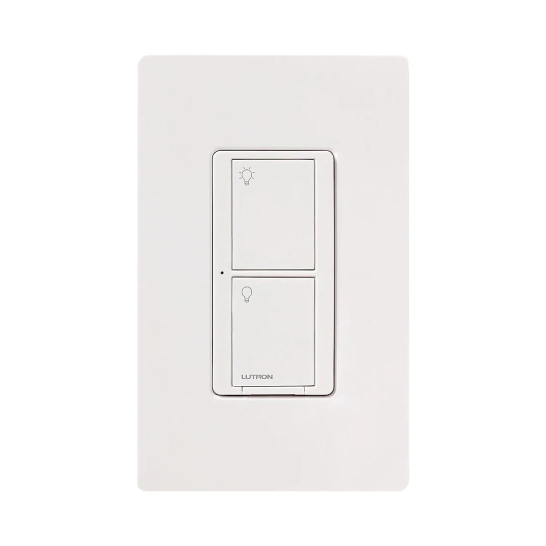 Lutron Caseta Smart Lighting Switch for All Bulb Types or Fans | Neutral Wire Required | PD-6ANS-WH | White - Image 2