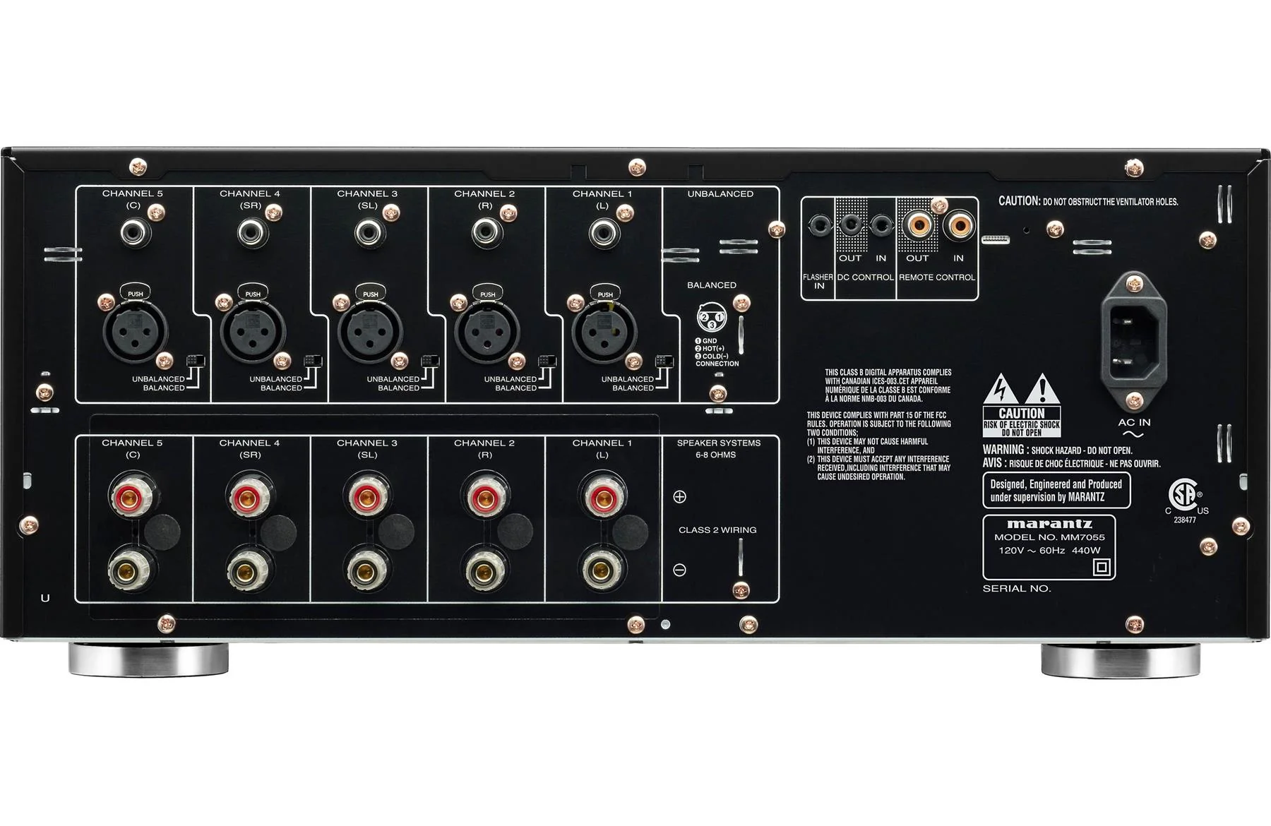 Marantz MM7055 - 5 Channel Power Amplifier - Clearance / Open Box - Image 3