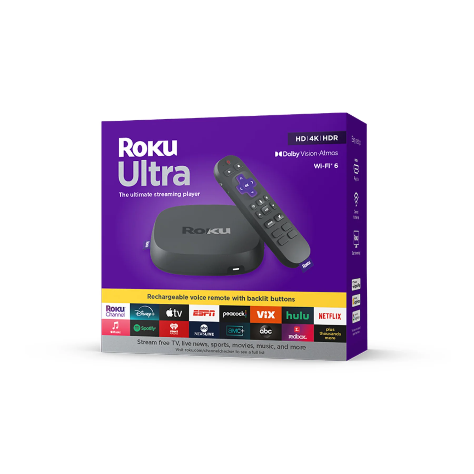 Roku Ultra HDR 4K UHD Streaming Media Player - Clearance / Open Box - Image 9