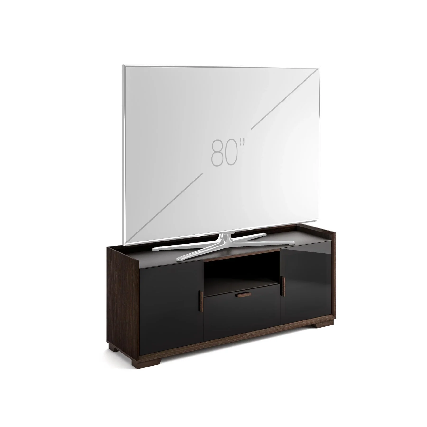 Salamander AV Basics SDAV2 - 7224 Triple Model Contemporary AV Cabinet (Wenge Espresso) - Image 2