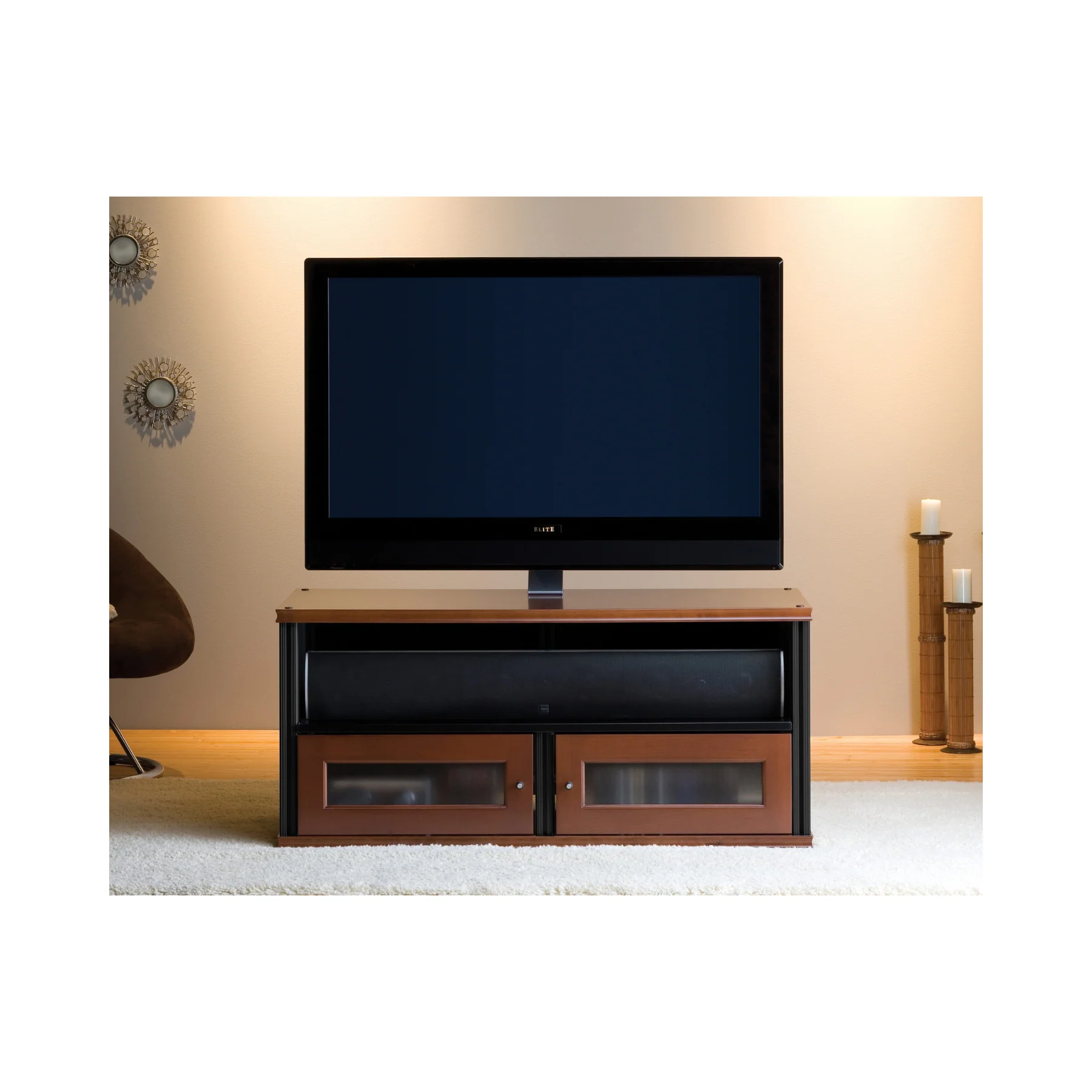Salamander Designs - Synergy PM2 TV Mount for Twin-Width Cabinets in Black - Clearance/ Open Box