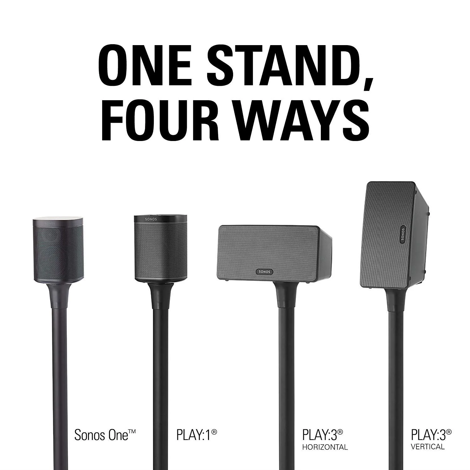 Sanus WSS22 Speaker Stands for Sonos One, Play1, & Play 3 (Pair) - Image 8