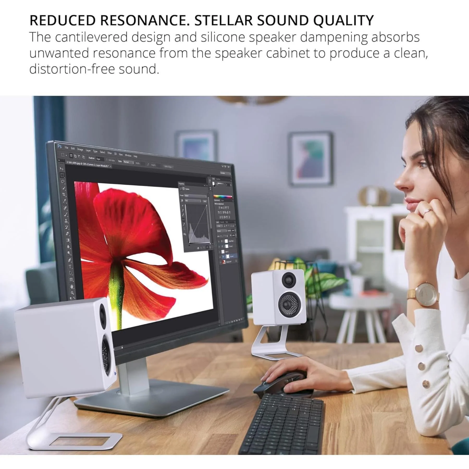 SE2 - Desktop Speaker Stands (Black) - Image 4