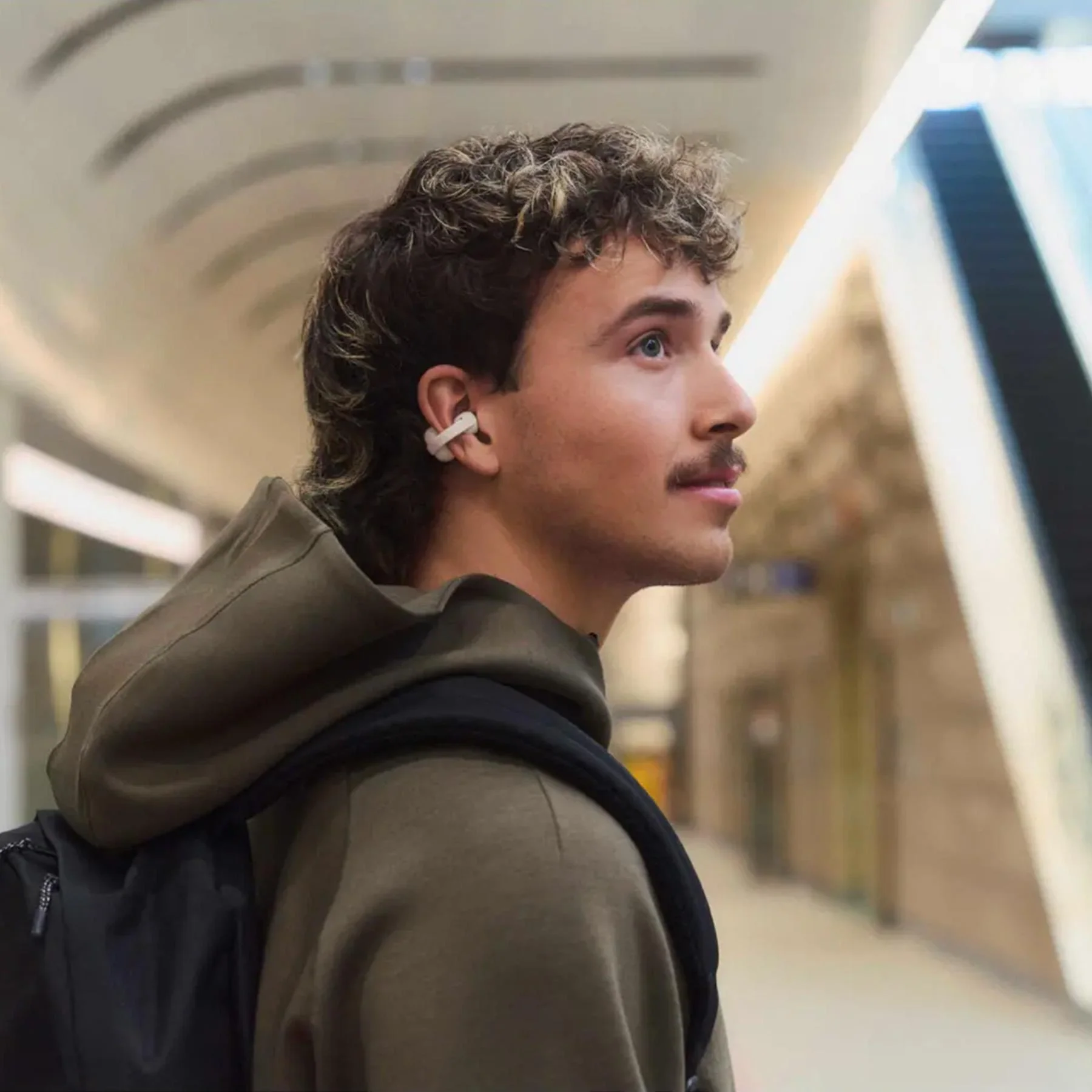 Sony LinkBuds Clip Truly Wireless Open Earbuds | Greige - Image 4