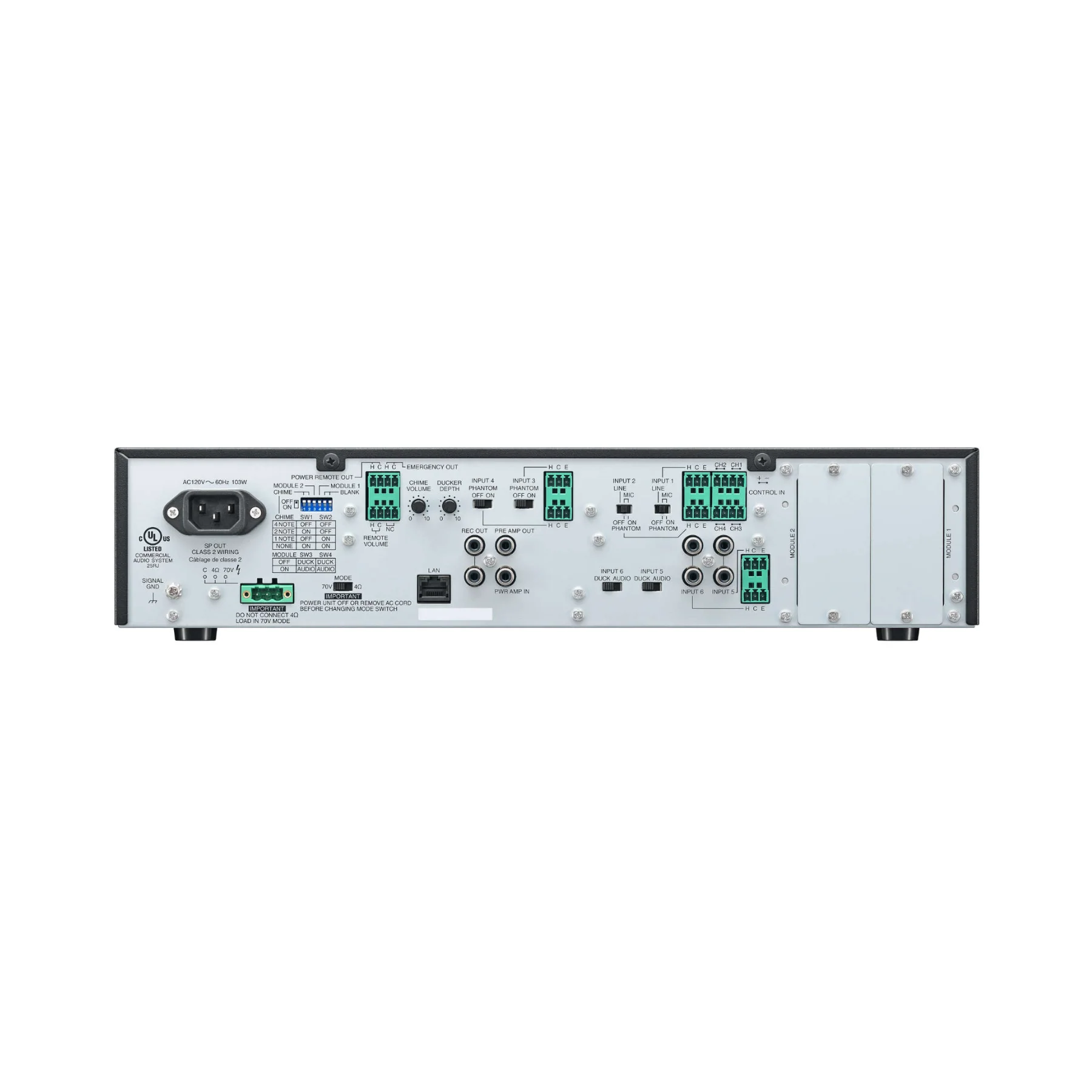 TOA A-824D 800D Series 240 W Digital Mixer Amplifier - Clearance / Open Box - Image 3