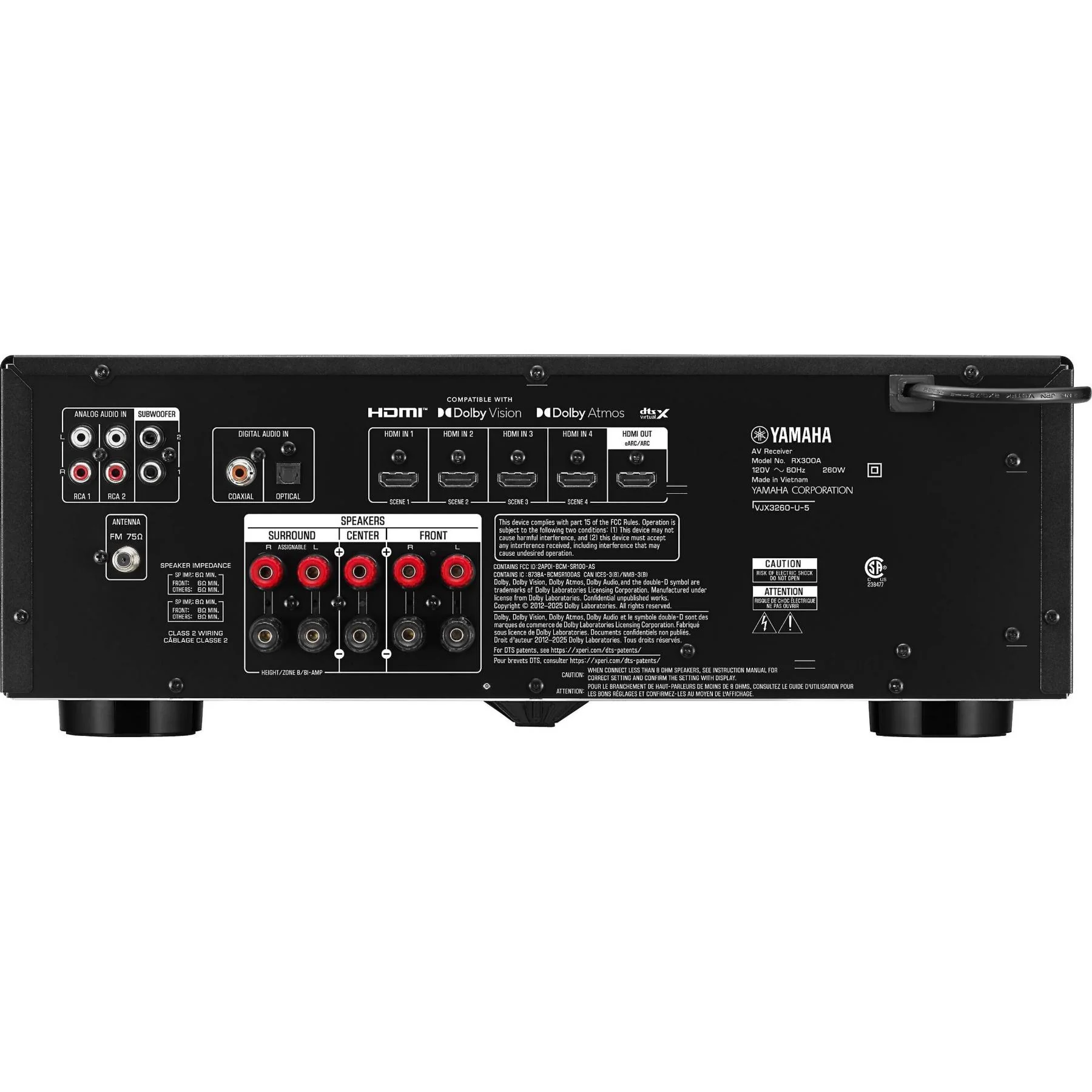 Yamaha RX-300A 5.2-Channel AV Receiver - Image 2
